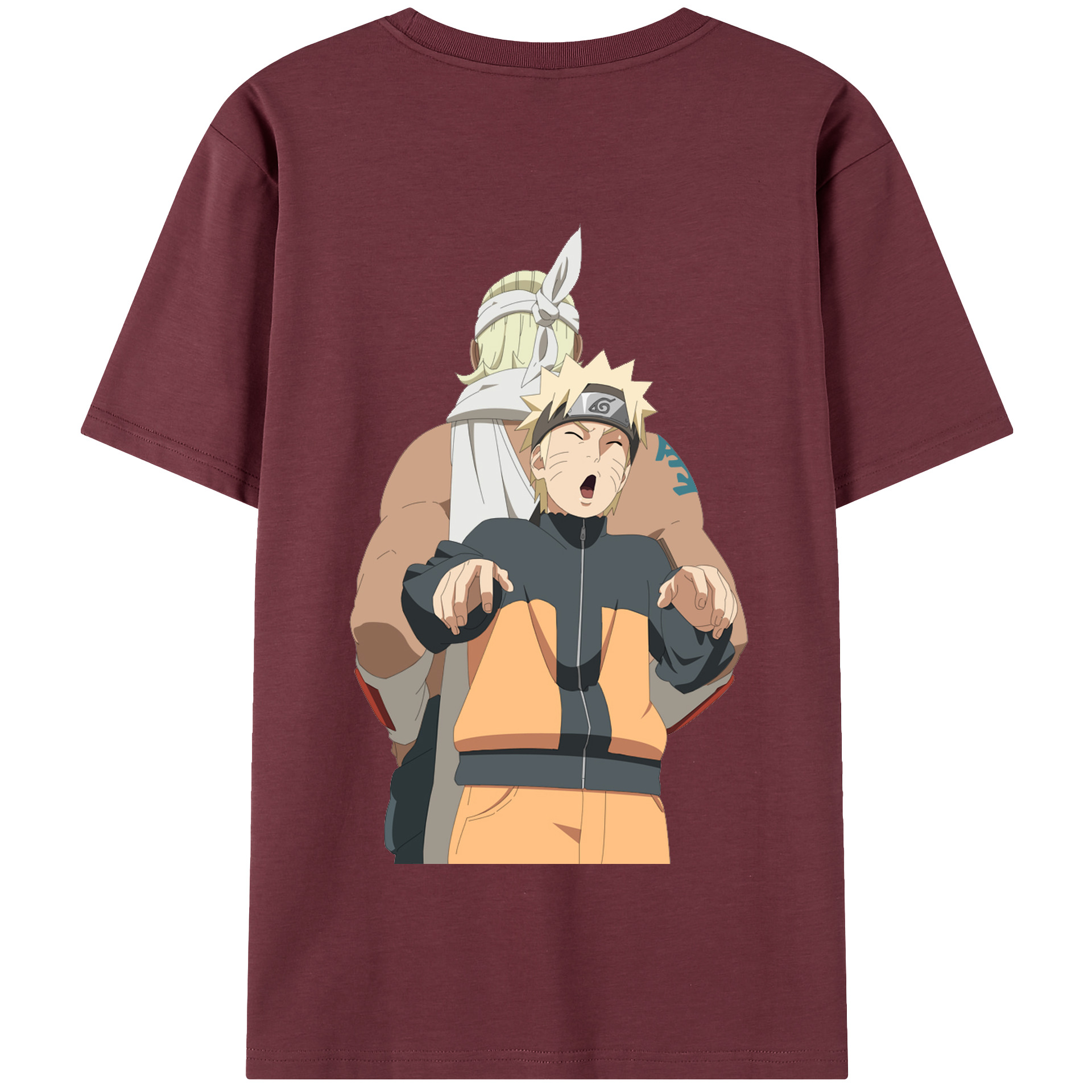 （画像用） NARUTO -ナルト- うずまき ナルト Uzumaki Naruto 綿100％半袖Tシャツ（背面プリント）